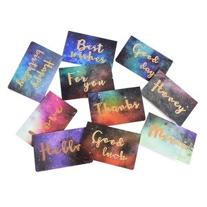 Set di biglietti d'auguri stellati per bambini con scritte dorate e buste incluse