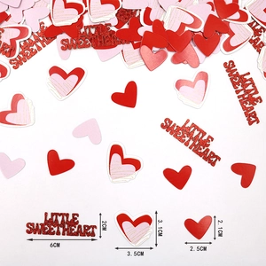 Confettis pailletés Little Sweetheart pour décoration de table romantique de la Saint-Valentin