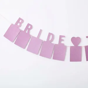 Pink glitter Bride to Be banner with photo frames for wedding party decoration