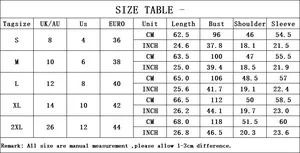 Size guide table for leopard print hoodie showing measurements from S to 2XL in CM and INCH
