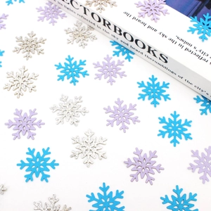 Christmas Snowflake Confetti Paper Glitter Table Scatter For Winter Wonderland Holiday Party Decoration Mixed Blue Purple Silver Ornaments