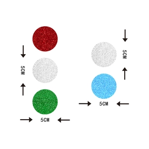 Colorful 5cm glitter circle garlands for Christmas party and scene decoration