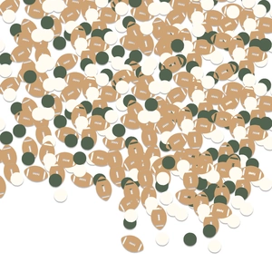 American Football Confetti Sports Theme Party Decorations Rugby Shape Round Paper Scraps For Super Bowl Game Day Birthday Table Decor