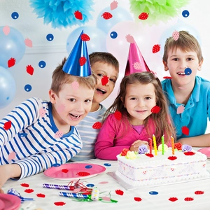 Corandoli per feste a tema frutta fragola e mirtillo per compleanni dei bambini