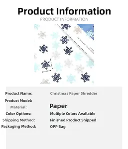 Detailed view of Christmas snowflake confetti pack with dimensions 3.2cm x 2.8cm