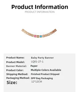 Detailed view of Heels or Wheels gender reveal banner showing 12x12CM card size