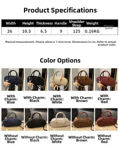Detailed size specifications and available color swatches for leopard print suede handbags