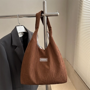 Damen Plissierte Tote Bag Große Kapazität Leichte Cord Schultertasche Casual Fashion Hobo Handtasche Für Den Täglichen Gebrauch