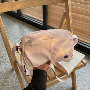 Women Nylon Crossbody Bag Lightweight Multi Pockets Adjustable Wide Strap Casual Solid Color Minimalist Shoulder Bag