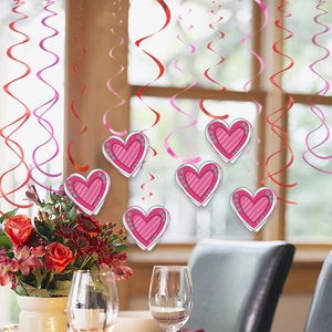 Valentine's Day hanging swirl heart decorations for party and wedding ceiling ornament