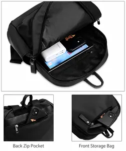 Vue détaillée du rangement intérieur du sac à dos et poches pour iPad et gadgets