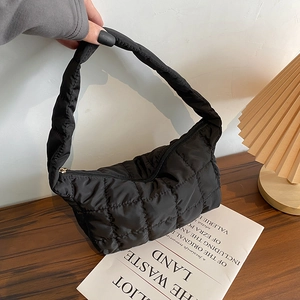 Borsa a Spalla Trapuntata da Donna Grande Capacità Casual Puffer Borsa a Tracolla Leggera in Neoprene Tessuto Tote Moda