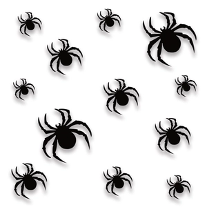 Τρισδιάστατα Αυτοκόλλητα Τοίχου Αράχνη Halloween Μαύρο Χαρτόνι με Γκλίτερ για Φόντο Πάρτι Διακόσμηση Σπιτιού DIY Αυτοκόλλητα