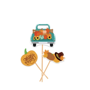 Lot de décorations de vase Thanksgiving avec camion vintage, citrouille et feuilles