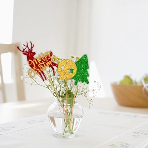 Christmas reindeer and star vase inserts for festive holiday party table decorations