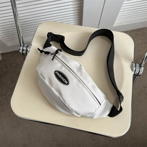 Minimalist Oxford Cloth Chest Bag For Men Women Lightweight Sports Waist Bag Fashion Letter Crossbody Bag Casual Shoulder Pack