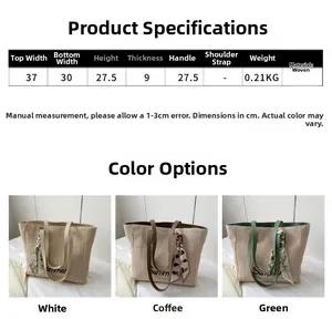 Tableau des tailles détaillé et sacs cabas tissés avec imprimés Summer et foulards en soie