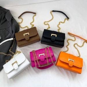 Fashionable stone pattern small crossbody bags with chain straps in five assorted colors