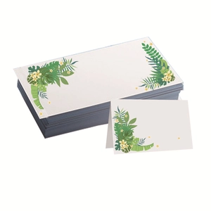 Hawaiian tropical plant place cards and invitations for wedding or party events