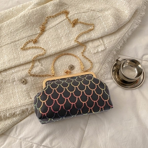 Damen Mode Pailletten Umhängetasche Vintage Metallrahmen Abendtasche Schicke Pailletten Schultertasche Weibliche Griff Tasche