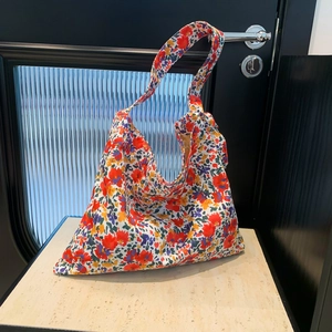 Fashion Leopard Floral Print Large Capacity Nylon Shoulder Bag For Women Trendy Casual Canvas Tote Shopping Hobo Bag