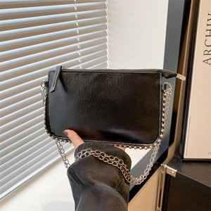 Women's Fashion PU Leather Rivet Chain Shoulder Bag Iridescent Metallic Crossbody Bag Small Square Handbag Casual Purse