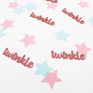 Twinkle star glitter confetti for baby shower party tabletop and DIY decorations