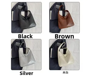 Detailed comparison of hobo shoulder bags in black, brown, silver, and cream white colors