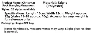 Especificaciones detalladas de tamaño para una pequeña bolsa de regalo de Navidad de poliéster