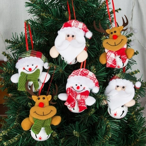 Decorazioni Appese per Albero di Natale Con Campana in Metallo Babbo Natale Pupazzo di Neve Renna Bambola di Peluche per Regalo