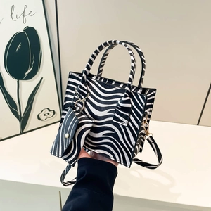 Women Animal Print Shoulder Bag Fashion PU Leather Zebra Leopard Pattern Urban Casual Tote Crossbody Pouch Handbags