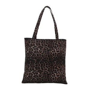 Grand sac fourre-tout à imprimé léopard avec anses marron pour le shopping et le quotidien