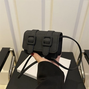 Vintage Krokodillenreliëf Mini Crossbody Tas Voor Vrouwen Trendy PU Leer Kleine Vierkante Tas Met Dubbele Gesp Klep Mode Micro Schoudertas