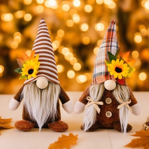 Erntedankfest Zwerg Plüsch Sonnenblume Ahornblatt Erntefest Herbst Gnom Dekoration Für Zuhause Nordic Festliche Puppe