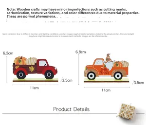 Especificaciones de tamaño para adornos de madera de calabaza de Acción de Gracias
