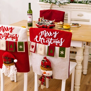 Set di coprisedia natalizi con Babbo Natale e pupazzo di neve 3D per decorazioni