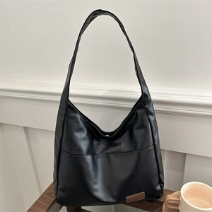 Borsa Tote Donna in Pelle PU Grande Capacità Stile Coreano Vintage Borsa a Spalla Hobo Casual per Pendolari Con Fibbia Magnetica