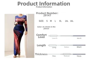 Detail view of colorful gradient slim fit dress featuring side ruched pleated texture