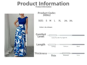 Detail showing elegant floral print floor-length skirt and deep V-neck bodice texture