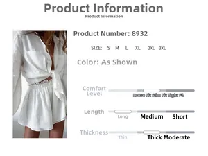 Detail view of white linen two-piece set featuring ruffle tie shirt and high waist shorts