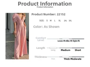 Detail view of pink V-neck short sleeve jumpsuit with high waist and wide leg design