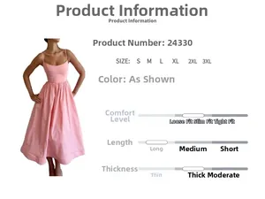 Tableau des tailles détaillé pour la robe longue rose avec spécifications de S à 3XL