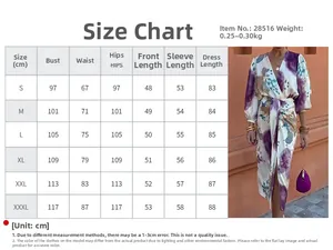 Detailed size chart for sexy V-neck printed slim-fit women's casual set, sizes S to 3XL