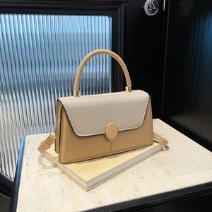2025 Fashion Women Contrast Color PU Shoulder Bag Small Square Handbag Woven Flap Adjustable Strap Daily Purse