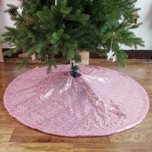 Gonna per albero di Natale con paillettes rosa per decorazioni festive e ornamenti casa