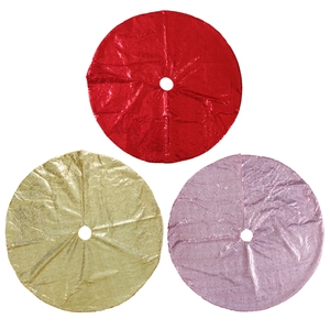 Set di gonne per albero di Natale con paillettes rosa oro e rosso per decorazioni