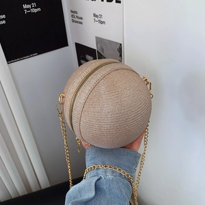 Women Fashion Spherical Chain Shoulder Bag Glitter Sequin Spherical Crossbody Bag For Party Wedding Evening Handbag Purse