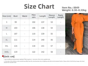 Detailed size chart for solid color high waist tie dress with measurements S to 3XL