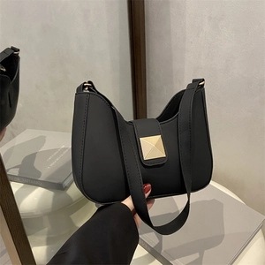 Sac Hobo en Cuir PU pour Femmes avec Boucle Carrée Sac sous le Bras Minimaliste Urbain Décontracté Quotidien Bandoulière