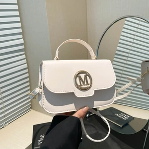 Women Fashion Small Crossbody Bag PU Leather Top Handle Handbag Magnetic Flap Shoulder Bag Metal Decor For Daily Use